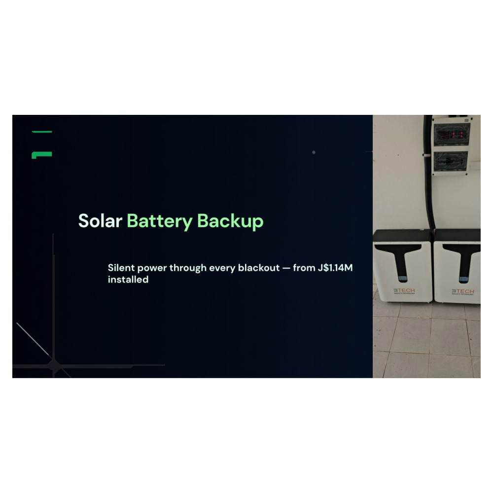 BTECH solar battery backup installation in Jamaica